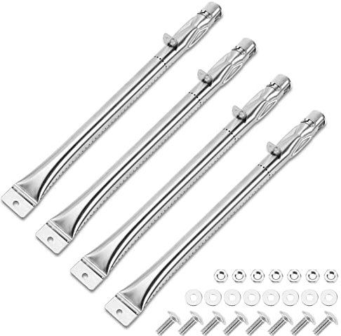 GFTIME 41,9cm Universal Brenner Ersatz für Enders Monroe Baujahr 2010, Swiss, Broilmaster, Coobinox Flex, Enders Kansas, Napoleon Ultra Chef viele Grillmodelle, Edelstahlrohr Grillbrenner, 4 Stück