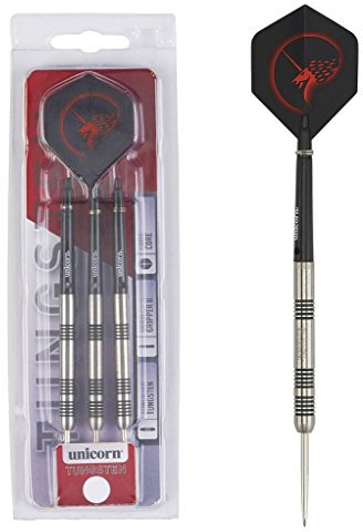 Unicorn Steel Tip Professional Darts Set | Core Style 3 | Natural Tungsten Barrels | 23 g