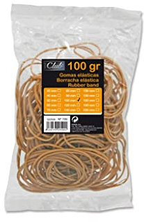 Bismark 320509 - Bolsa con gomas elásticas de 10 cm, 100 gr