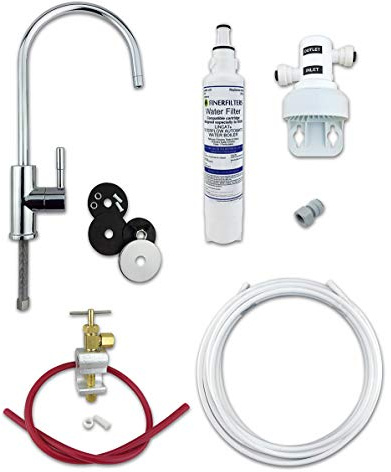 Einbaufilter von Finerfilters, Deluxe-Trinkwasserfilter, Untertischmontage, Montage unter der Spüle, einfacher Twist-Fit-Filter-Trockenwechsel, moderner Wasserhahn