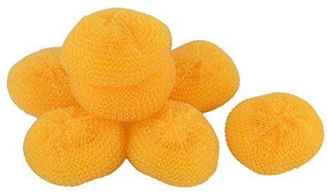 sourcing map Kunststoff Küche Gericht Waschen Scrubber Scheuerschwämme 8Orange DE de
