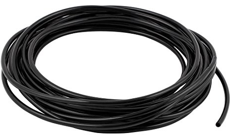 sourcing map Pneumatisch Luftkompressor Rohr TPU Schlauch 4mmx2,5mm schwarz | Leitung, 6m