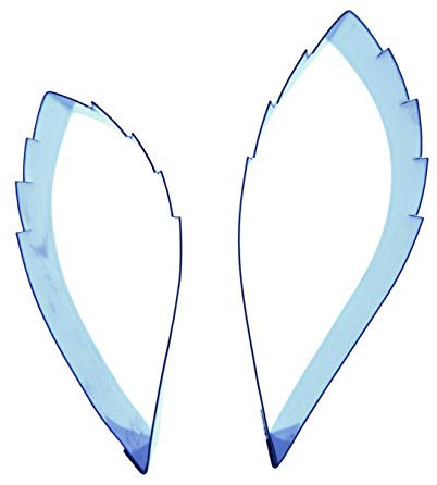 Sugarcraft Ausstechformen aus Edelstahl mit Christrose/Nieswurzblatt Set aus 2 Ausstechern 70x26mm und 58x21mm Valley Cutter Company Sugarcraft, Tortenverzierung, FIMO, Polymer und Edelmetallton