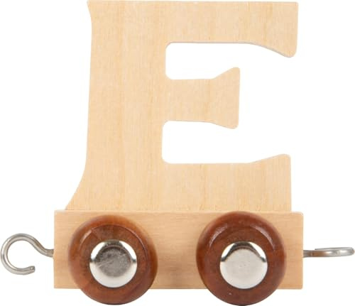 Fun World Toys Childrens Personalised Wooden Alphabet Letter Train A-Z Name Set All Letters Available (LETTER E)