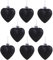 Christmas Concepts® Pack of 8-60mm Heart Shaped Christmas Tree Baubles – Glitter Decorated Baubles (Black)