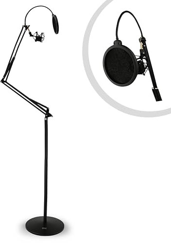 PYLE PMKSH28 - Tijeras de suspensión para amortiguar el Sonido, Color Negro