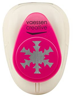 Vaessen Creative 21435-515 Motivstanzer, Medium Stanzer Schneeflocke, Ausstanzung 2,5 cm Weit, Metall, lila, 6.5 x 4.5 x 4.4 cm