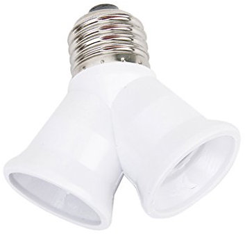 E27 A 2 E27 Forma De Y Adaptador Ampliadora De Bombilla Enchufe Portalámpara