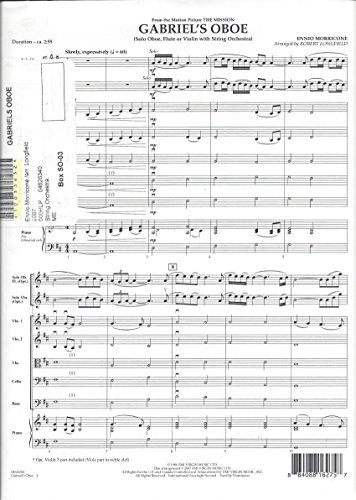 Gabriel's Oboe - Streichensemble - Partitur