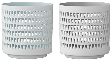 Bloomingville Windlicht 2er Set in weiß