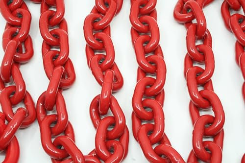 Joma-Tech | Forstkette rund | Gliedstärke: 8 m | Länge: 5 m | Rückekette für Forstarbeiten & Holzrückung | Rot