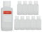 Octopus 10x 100 ml plastic bottles, HDPE plastic bottles with white flip-top cap, empty bottles with white hinged cap, square bottles incl. labels