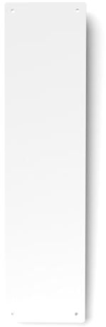FOCUS DISPLAYS DOOR FINGER PLATE WITH SCREWS - 11 COLOURS (White)