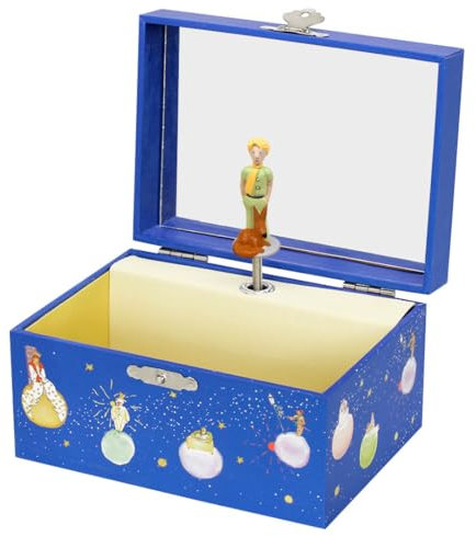 Trousselier 6291230 Schmuckkästchen für Kinder, Der kleine Prinz, Spieluhr mit Musik und tanzender Figur, nachtleuchtend