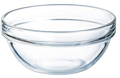 Arcoroc ARC 10000 Empilable Schale, Stapelschale, Schüssel, 12cm, 330ml, Glas, transparent, 6 Stück