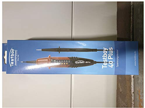 Trafimet Testboy Spannungsprüfer zweipolig LED Anzeige 6-400 V Phasensuche 40 Plus