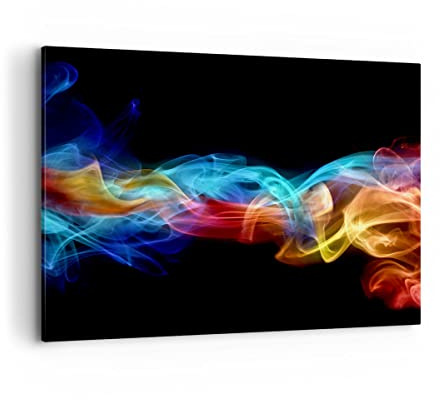 ARTTOR Bilder auf Leinwand 120x80cm Wandbild Abstrakt - 2171 | Luft Bunt Charakter Groß XXL Wanddekoration Wohnzimmer Schlafzimmer Wanddeko Wand Kunstdruck Wandkunst Wall Decor ARTTOR