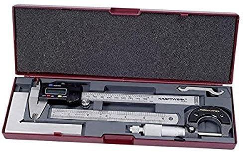 KRAFTWERK 2980 Lot de 4 Outils de Mesure Noir et Grenat
