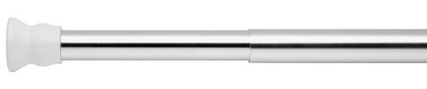 RIDDER 55200-350 Duschvorhangstange Ø 25 mm ausziehbar von 110-185 cm, Aluminium, chrom