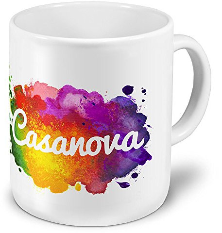 digital print XXL Riesen-Tasse mit Namen Casanova - Motiv Color-Paint - Namenstasse, Kaffeebecher, Becher, Mug
