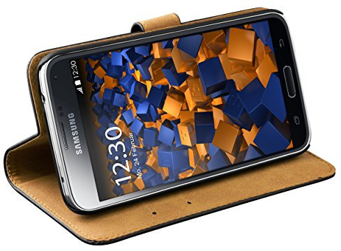 mumbi Ledertasche im Bookstyle für Samsung Galaxy S5 Tasche