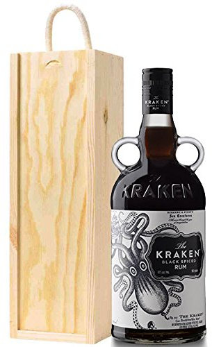 The Kraken Black Spiced Rum in Wooden Gift Box