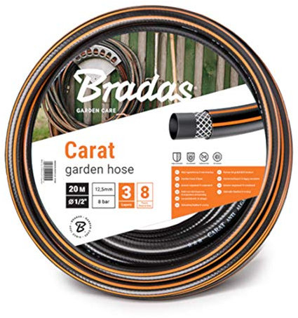 Bradas WFC5/830 Gartenschlauch Carat 5/8 Zoll, 30 m, schwarz