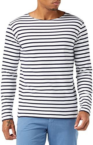 Armor Lux Herren Marinière Houat Héritage Homme T-Shirt, Mehrfarbig (400 Weiß/Navire 400/Weiß/Schiff), L
