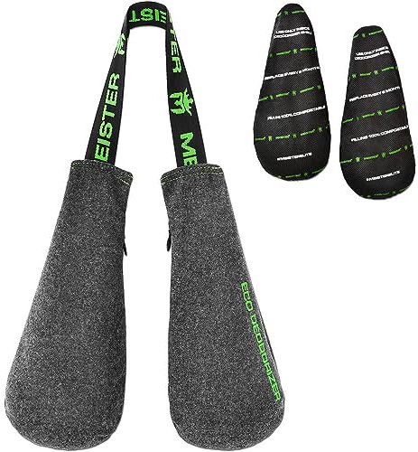 Meister Deo für Schuhe & Handschuhe umweltfreundlich mit Nachfüllpack – absorbiert Gerüche, kraftvoll, nachfüllbar – Vorrat für 1 Jahr, Herren, Dark Charcoal / Neon Green, Shoes & Large Gloves