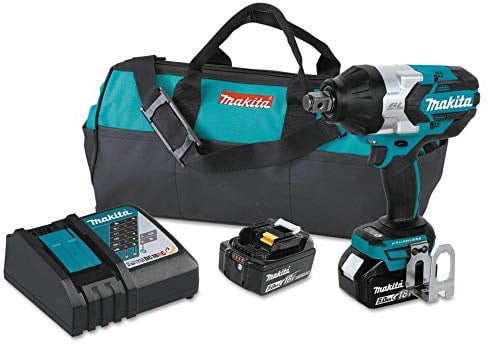 Makita XWT07Z LXT Lithium-Ion Brushless Cordless High Torque Square Drive Impact Wrench, 18V/3/4