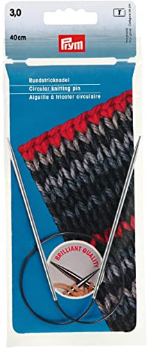 Prym 212120 Rundstricknadeln MS 40 cm 3,00 mm silberfarbig