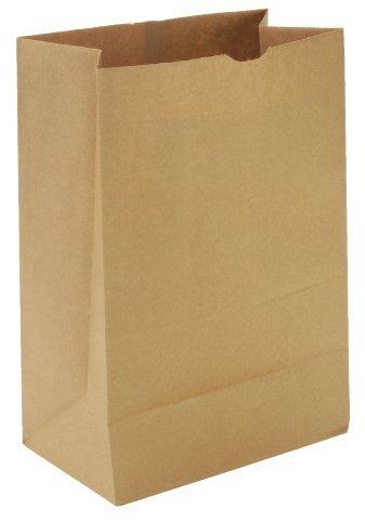 General GK4500 #4 Paper Grocery Bag, 30lb Kraft, Standard 5 x 3 1/3 x 9 3/4, (Case of 500 Bags)