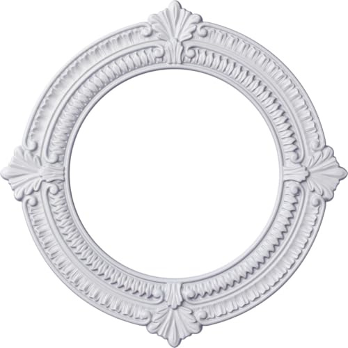 Ekena CM13BN 13 1/8-Inch Outer Diameter x 8-Inch Inner Diameter x 5/8-Inch Projection Benson Ceiling Medallion - Primed