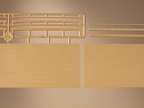 Auhagen 41207.0 - Ziegelmauern mit Zahnfriesvarianten, 210 x 65 mm, bunt/gelb