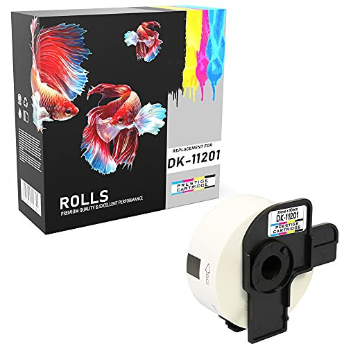 Rolle DK-11201 29mm x 90mm (400 Etiketten/Rolle) Adress-Etiketten kompatibel für P-Touch QL-500 QL-550 QL-560 QL-570 QL-700 QL-720NW QL-800 QL-810W QL-820NWB QL-1050 QL-1100 QL-1110NWB