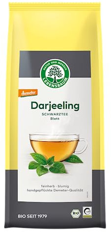 Lebensbaum Darjeeling Schwarztee ganzes Blatt, indischer Bio-Tee, Schwarzer Tee mit feinherb-blumigen Geschmack, loser Tee, vegan, 250g