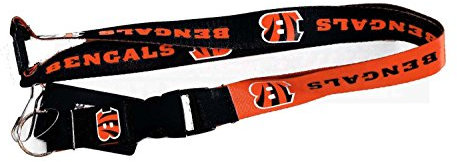 NFL Unisex wendbar Lanyard, Damen Kinder Herren Unisex, schwarz