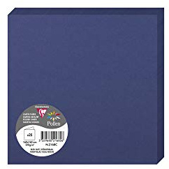 Clairefontaine 2168C Packung (mit 25 Doppelkarten Pollen, Gefaltet, 160 x 160mm) 210g, Königsblau