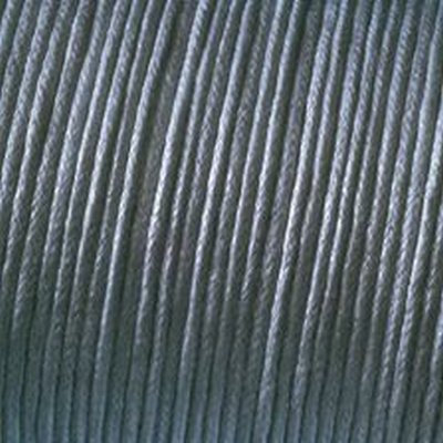 Kumihimo 1 mm x 6 m Baumwolle gewachst Cord, grau