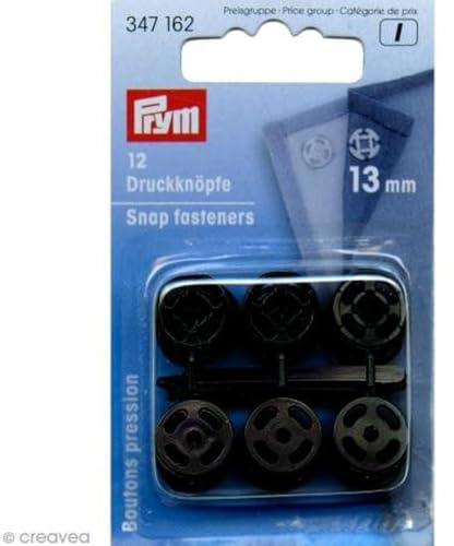 Sew-On Snap Fasteners Plastic 13 mm Black