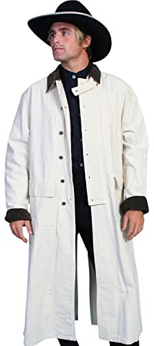 Scully Men's Long Canvas Jacket, Walnut, L