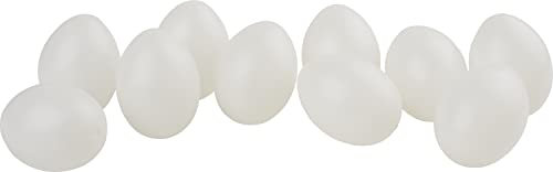 10er-Set VBS Ostereier 6cm Deko-Eier weiß Kunststoff Ostern Ei zum Bemalen