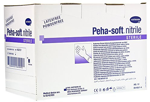 PEHA-SOFT nitrile Unt.Handsch.steril puderfrei M 50X2 St