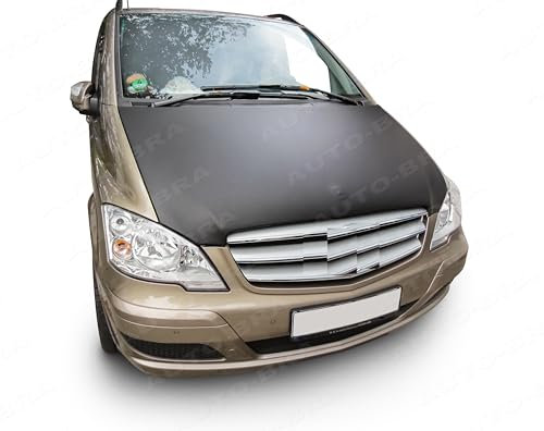 Carbon Optik AB-00277 Vollbra Bonnet Bra für die ganze Motorhaube kompatibel mit Mercedes-Benz MB Vito Viano W639 2003-2014 Haubenbra Steinschlagschutz Tuning