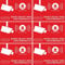 Aufkleber Alarmgesichert - Alarmanlage 6-Set 52x35mm - Rechteckig - rot