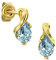Miore Ohrringe Damen tropfen Ohrhänger mit Edelstein/Geburtsstein Topas in blau aus Gelbgold 9 Karat / 375 Gold, Ohrschmuck
