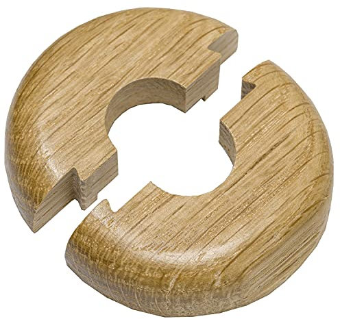 Unbekannt 403448 Heizkörperrosette Massivholz farblos 22/50 mm 1/2”, Holzart: Eiche lackiert