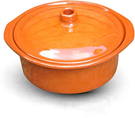 Spanish Terracotta Casserole Dish/Stew Pot/Dutch Oven - 3.5 Litre Capacity