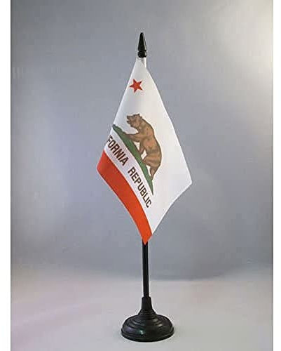AZ FLAG - Tischflagge Kalifornien - 15x10 cm - Kalifornische Bundesstaat Tischfahne 10 x 15 Cm - Flaggen