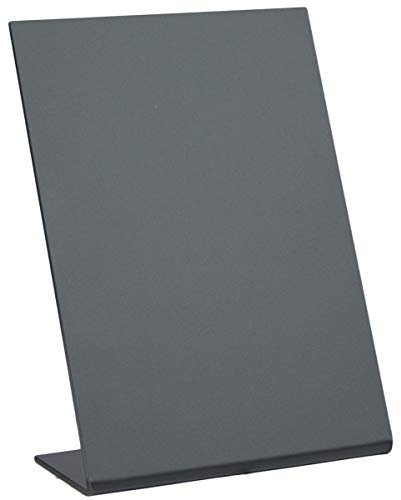 SECURIT - Tischtafel in L-Form DIN A6 - Menükartentafel - Aus Acryl - Stapelbar - Für Cafés, Bars, Restaurants - 15,5 x 10,5 x 5 cm - Schwarz